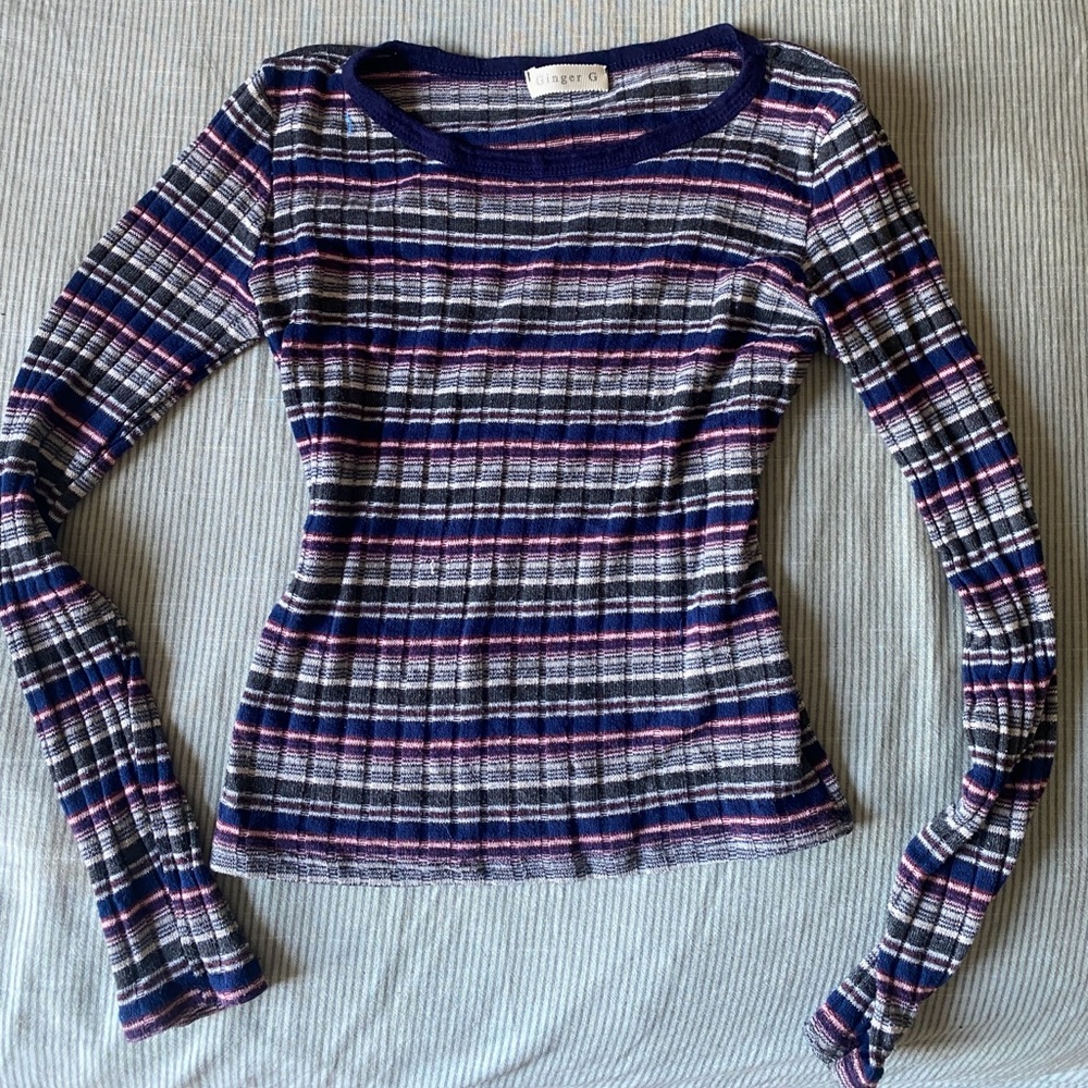 y2k grunge long sleeve mesh tee